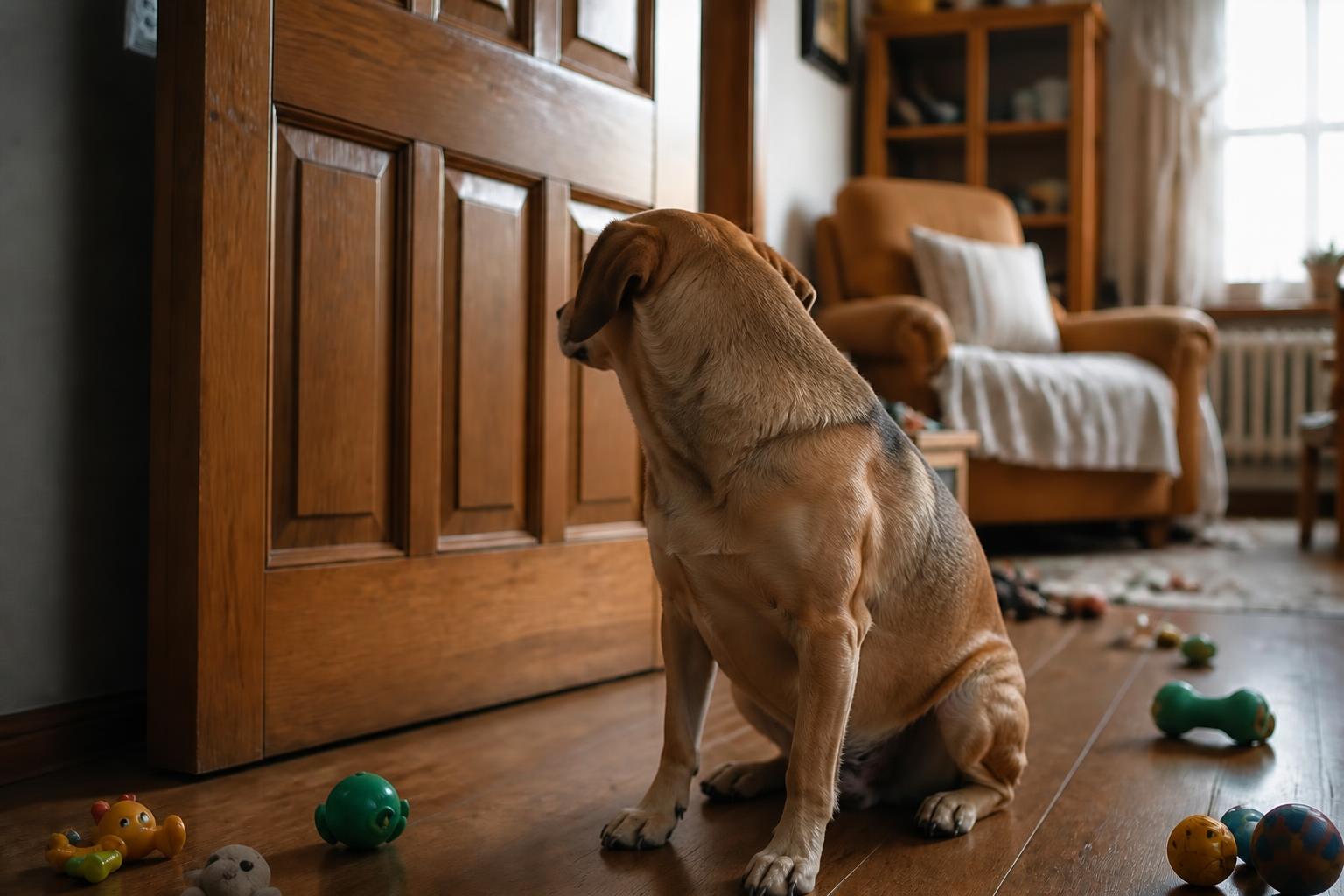 Cachorro chorando sozinho: ansiedade de separação e o esgotamento de quem fica